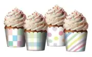 Pastel Paper Cupcake Cases Mixed Designs Pk 12