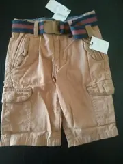 Pumpkin Patch - Boys Cargo Short with Belt - Size 7 - NEW