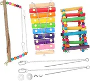 Totority 1Set Swing Climbing Chew for Chickens Parrots and Birds Durable Easy to Install Promotes Exercise and Coordination Skills
