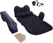 Inflatable Car Mattress, Car Bed for Back Seat, Car Air Mattress with Auto Air Pump, Portable Camping Mattress, Sleeping Pad(Black)