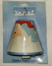 Night Light Plug In With Santa Clause Shade Christmas Holiday Theme