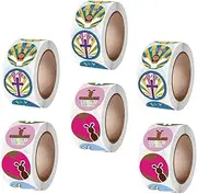 KALLORY 1set Easter Party Stickers of Adorable Bag Labels Baking Stickers Easy to Peel Off Unique Designs for DIY Festive Celebrations for Family 6rolls