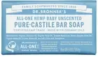 Dr. Bronner’s All-One Hemp BABY UNSCENTED Pure-Castile Bar Soap 5oz Organic Oils