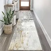 Runner Rug 80x400cm Grey, Yellow, Blue Long Carpet with Non Slip Backing, Corridor Lounge Entrance Door Kitchen Short Mats 60x150cm 70x450cm(2.3ft×4.9ft/70×150cm)