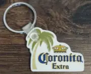 Corona Coronita Extra Palm Tree Crown Rubber Keychain Key Ring