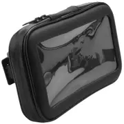 Motorcycle Bike Handlebar 5.5 Inch Waterproof Bag Case Cell Phone Gps Mount Holder black