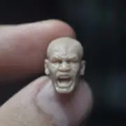 1/18 Boxer Mike Tyson Roaring Male Head Sculpt Carving For 4"PH TBL Figure Body