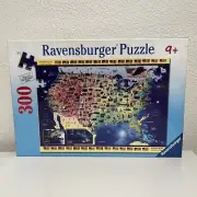 Ravensburger Puzzle USA Map United States Flag 300 Pieces NEW - SEALED