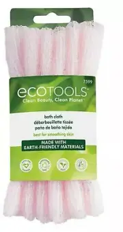 EcoTools Exfoliating Light Pink Bath Cloth 1 Pack 6.5"x3.5" DAMAGED PACKAGE B284