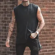 Plain Loose Sports Casual Round Neck Men's Tank Top
