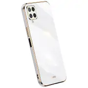 Phone Case for Samsung Galaxy A22 4G (EU Version),Shock-absorbing Golden Edge TPU Protective Cover