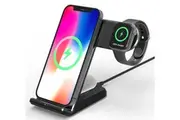 Orotec 15W Fast Charge 3-in-1 Triple Wireless Charging Station Made For Apple, Black