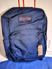 JANSPORT SUPERBREAK PLUS NAVY BACKPACK - NEW AS SEEN- BACK TO SCHOOL/CAMPING