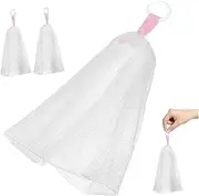 ADOCARN Bubble Net Soap Pouches 3 Pack Mesh Pe Material Drawstring Face Cleansing Easy to Use