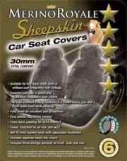 Premium Aussie Sheepskin(Lambswool) Merino Royale Car Seat Covers 30mm, 5 colour