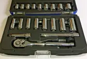 EXPERT E034830, 20-PC. 3/8" Drive Metric & Deep Socket Set-6-PT.