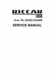 Riccar Lock RL-343D RL-343DR Overlock Serger Machine Service Repair Manual Book
