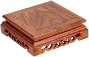 Bonsai and Flower Pots Square Rosewood Pedestal Teapot Sculpture Display Stand(Large)