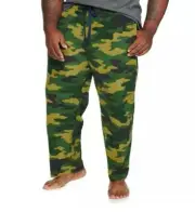NEW MENS SONOMA BIG & TALL FLANNEL PLAID PJ PANTS CAMO CAMOFLAUGE PAJAMAS 1XB