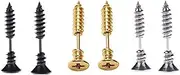 [yueton] 3 Pair Men Unisex Stainless Steel Piercing Cross Screws Ear Stud Earrings, Stainless Steel
