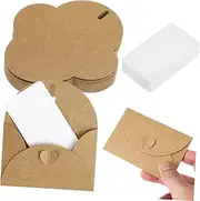 Angoily 60 Sets Envelopes with Blank Cards Sturdy Paper Greeting Card Wrappers for Weddings Valentines and Thanksgiving Cute Envelopes for Unique Invitations and Messages