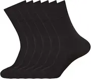 ARG 6 PAIRS WOMENS NON ELASTIC DIABETIC SOCKS LADIES EASY GRIP LOOSE SOFT TOP COTTON SOCK FOR SWOLLEN FEED ODEMA FRIENDLY UK 4-8