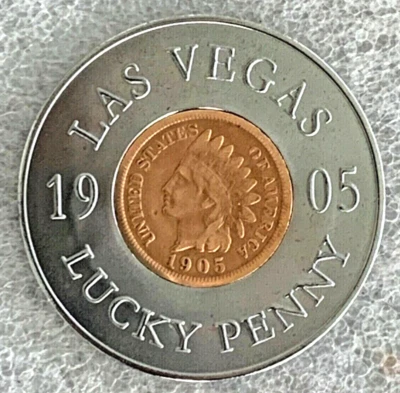 LAS VEGAS 1905 LUCKY COIN COMMEMORATING THE FOUNDING GOLF BALL MARKER C10