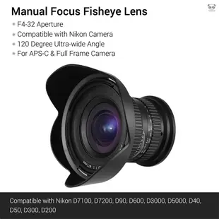 15mm f4.0 微距鏡頭 120度廣角 適用全畫幅/半畫幅 適用尼康相機