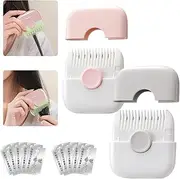 Trimpocket - Trimpocket Hair Trimmer/Comb Kids, Trimpocket 2 in 1 Hair Trimmer, Split Ends Hair Trimmer, Trimpocket Hair Trimmer Razor Comb, 2 in 1 Trimmer Comb with Replaceable Blades (Pink+Gray)