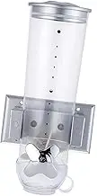 Fonowx Cereal Dispenser Wall Mounted 1.5L Candy Dispenser Airtight Kitchen Food Storage Container for Grain Rice Flour, Silver