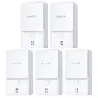 Water Leak Detectors 5 Pack, 100dB Adjustable Audio Alarm and Leak and Drip A...