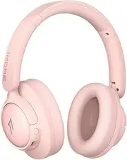 1MORE HQ31 Bluetooth Headphones Over-Ear, Hybrid Active Noise Cancelling Headphones with Hi-Res Audio, Wireless On Ear Headphones, Wired Mode Available, Preset EQ, Multipoint Connection, 90H (Pink)