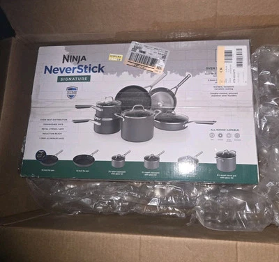 Ninja NeverStick Essential 10-Piece Non-stick Hard Anodized Cookware Set✅