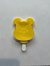 Daiso Silicone Popsicle Maker Disney Winnie the Pooh Yellow 3.22 in x 4.84 in x .94 in