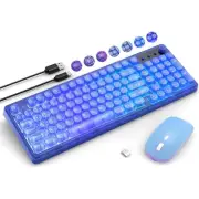 Globalsades GLB Wireless Keyboard and Mouse Combo (Purple):