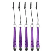 5pcs Metallic Stylus Pen for Touch Screens Metal Capacitive Pens, Purple