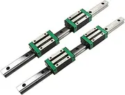 PHGTHNVNMA HGR20 HGR15 CNC Square Guide Linear Rail 2PCS Any Length + 4PCS HGH15CA / HGH20CA Slide Block Carriage for CNC Router Engraving Linear Guide Rail(450mm)