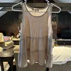 Pink Republic Ruffle Tank Color Mocha Froth Size M Juniors