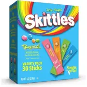 Skittles Zero Sugar Tropical Variety Pack Singles Drink Mix