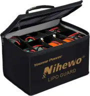 Nihewo Lipo Safe Bag Fireproof Explosionproof Lipo Battery Bag Organizer Larg...