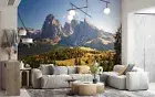 3D Tree Mountain Grass Cloud Self-adhesive Removeable Wallpaper Wall Mural 2364