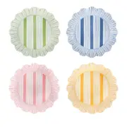 Juliska Cabana Stripe Melamine Dessert/Salad Plate, Set of 4