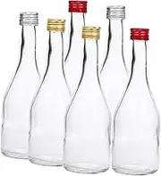OFFSCH 6Pcs Reusable Juice Bottles with Lids Multi Function Drink Containers for Parties Schools and Daily Use for Juices and Beverages Random Color