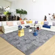 Ultra Soft Rugs for Bedroom Fluffy Shag Area Rugs for Living 9x12 Feet Grey
