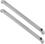 Dream Lighting 460mm Rotating Rail Strip Light 12V Under Cabinet Tube Lamp with Switch Silver Aluminum frame Cool White For Caravan RVs Boat Aluminum Tool Box Pack of 2