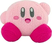 TOMY Nuiguru Knit Kirby Plush - Waving Kirby Plushie - Knit Plushies - Collectible Stuffed Animals - Soft Cute Plushies and Kids Valentine's Day Gifts - 6 Inch