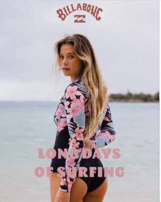 BNWT BILLABONG SALTY DAZE L/S SPRINGSUIT WETSUIT (AUS 10/ US 6) PARADISE NIGHT