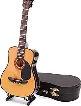 1Pc Mini Guitar Model Household Decoration Lifelike Musical Instrument Display Prop Present for Friends Fine Workmanship Adds Classical Atmosphere to Home