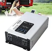 6000W Pure Sine Wave Power Inverter Charger 12V 24V 48V 60V 72V DC to 120V 230V AC Converter for Truck, Home, RV, Off-Grid Solar Power Inverter(Size:24v to 230v)