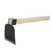 Hand Cultivator with Wooden Handle Handheld Garden Tool 2 in 1 Rake and Hoe H6A6